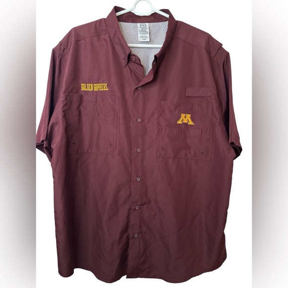 PROEDGE MN Golden Gophers Maroon Vented Men's Shirt UPF 50+ - Picture 1 of 6